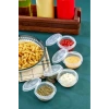 9 lu Yelpaze Kapaklı Şeffaf Mini Sosluk - Ketçap Mayonez Kabı- Kahve Yanı Şeker Lokumluk