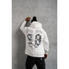 98 Baskılı Kapşonlu Sweat - Beyaz -