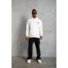 98 Baskılı Kapşonlu Sweat - Beyaz -