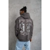 98 Baskılı Kapşonlu Sweat - Gri