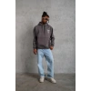 98 Baskılı Kapşonlu Sweat - Gri