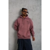 98 Baskılı Kapşonlu Sweat - Gül Kurusu