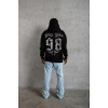 98 Baskılı Kapşonlu Sweat - Siyah -