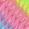 Afrika Örgülük Ombreli Sentetik Saç 100 Gr. - Neon Sarı / Pembe / Açık Mavi
