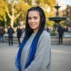 Afrika Örgüsü Ve Rasta İçin Sentetik Ombreli Saç - Siyah / Koyu Mavi Ombreli