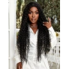 Afro Dalga Fiber Sentetik Tül Peruk - Siyah