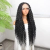 Afro Dalga Siyah Fiber Sentetik Tül Peruk