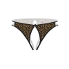  Ağı Açık Leopar Desenli Fantezi Külot String