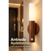 Ahşap Desenli Şarjlı Sensörlü LED Duvar Apliği
