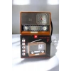 Ahşap Görünümlü Retro Bluetooth Radyo Usbaux Ve Sd Kart Girişli