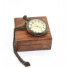 Ahşap Kutulu Pirinç Köstekli Saat Model 1