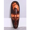 Ahşap Oyma Fil Surat Mask Totem Aborjin Tipi Duvar Objesi Mindi Ağacı El Oyması 30 cm