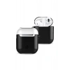 Airpods 2 (2.nesil) 3in1 Kılıf - Siyah-Beyaz