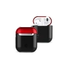 Airpods 2 (2.nesil) 3in1 Kılıf - Siyah-Kırmızı
