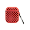 Airpods 2 (2.nesil) Spor Delikli Kılıf - Kırmızı-Siyah