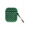 Airpods 2 (2.nesil) Spor Delikli Kılıf - Yeşil-Siyah