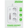 akım Korumalı Priz Ve Masaüstü Şarj İstasyonu Kablosuz 3 Priz ,4 Usb, 2 Type-c Girişli 2 Metre