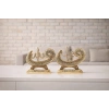 Allah & Muhammed (S.A.V) Taşlı Gold Dekoratif Biblo Seti – Minimal Modern Ev & Anlamlı Hediye 17cm
