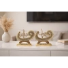 Allah & Muhammed (S.A.V) Taşlı Gold Dekoratif Biblo Seti – Minimal Modern Ev & Anlamlı Hediye 17cm