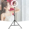 Ally 10 İnch  Halka Led Tripod(1.30m)youtuber Video Selfie Stüdyo Makyaj Işığı