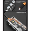 Ally 5in1 Type-c To Usb3.0 + Usb2.0 + Type-c Pd 100w + Hdmı + Ethernet Çoğaltıcı Transparan Hub