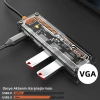 Ally 6in1 Type-c To Usb3.0 + Usb2.0 + Type-c Pd 100w + Hdmı + Vga + 3.5mm  Çoğaltıc Transparanı Hub