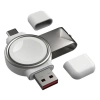 Ally Apple İwatch İçin Taşınabilir 2 İn 1 Usb + Type-c Şarj Standı