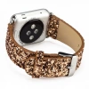 Ally Apple Watch 7-8 45mm 6-5-4 44mm Kordon Kayış Deri Sim İşlemeli 3-2-1 42mm