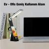 Ally Dijital Saatli 15w Kablosuz Şarjlı Led Işıklı Katlanabilir Masa Lambası