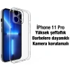 Ally İphone 11 Pro 5.8inç Kılıf Kamera Korumalı Ultra İnce Şeffaf Silikon Kılıf