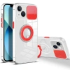 Ally İphone 13 Mini 5.4inç Kılıf Sürgülü Kamera Lens Korumalı Yüzük Standlı Silikon Kılıf