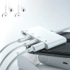 Ally İphone 14-13-12-11 4in1 Otg Ses Adaptörü Çift Dc 3.5mm Jack-(5775)