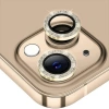 Ally İphone 14-14 Plus Diamond Taş İşlemeli Alüminyum Alaşımlı Kamera Lens Koruyucu