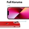 Ally İphone 14 6.1inç Crystal Clear Kamera Korumalı Sert Pc Kılıf-(5775)