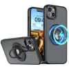 Ally İphone 14 Plus İçin Magsafe Uyumlu Yüzük Standlı Manyetik Silikon Kılıf