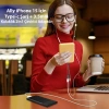 Ally İphone 15 İçin Type-c Şarj + 3.5mm Kulaklık 2in1 Çevirici Adaptör