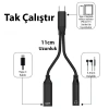 Ally İphone 15 İçin Type-c Şarj + 3.5mm Kulaklık 2in1 Çevirici Adaptör