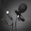 Ally İphone Lightning Yaka Mikrofonu+3.5mm Jack Profesyonel Youtuber Mikrofonu