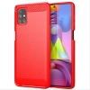 Ally Samsung Galaxy M51 Brushed Carbon Fiber Silikon Kılıf