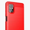 Ally Samsung Galaxy M51 Brushed Carbon Fiber Silikon Kılıf