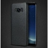 Ally Sm Galaxy S8 Deri Dokulu Premium Soft Silikon Kılıf