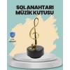 Altın Nota Sol Anahtarı Müzik Box Döner Mekanizmalı Hediyelik