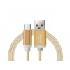 Android Örgü Şeklinde Renkli Çelik Şarj Data Kablosu - Gold