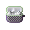 Apple Airpods Pro 2 (2.nesil) Spor Delikli Kılıf - Lila-Yeşil