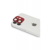 Apple iPhone 11 Pers Alüminyum Kamera Lens - Kırmızı