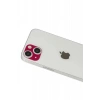 Apple iPhone 13 Rainbow Kamera Lens Koruma Cam - Koyu Kırmızı