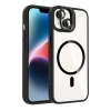 Apple iPhone 14 Remim Lensli Magsafe Standlı Kapak - Siyah