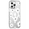 Apple iPhone 15 Pro Max Floral Magsafe Kapak - Beyaz
