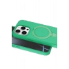 Apple iPhone 15 Pro Max Regal Magsafe Standlı Kapak - Yeşil