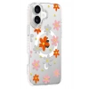 Apple iPhone 16 Floral Magsafe Kapak - Turuncu